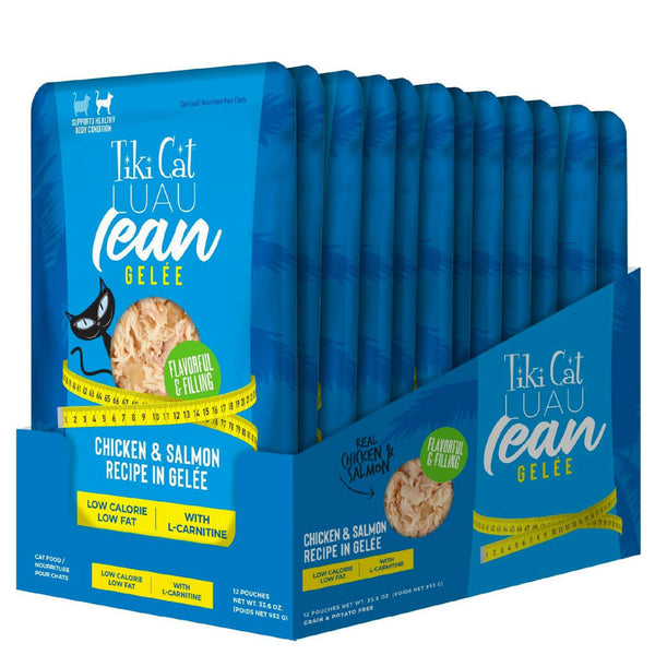 Tiki Cat Luau Lean Gelee Chicken and Salmon Grain-Free Wet Food For Cats (2.8 oz x 12 Pouches)