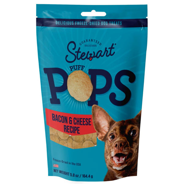 Stewart PuffPops Bacon & Cheese Recipe Freeze-Dried Treats For Dogs