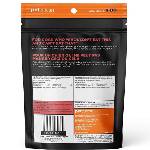 Go! Solutions Benefit Chews Sensitivies Limited Ingredient Salmon Recipe Soft & Chewy Treats for Dogs (6 oz)