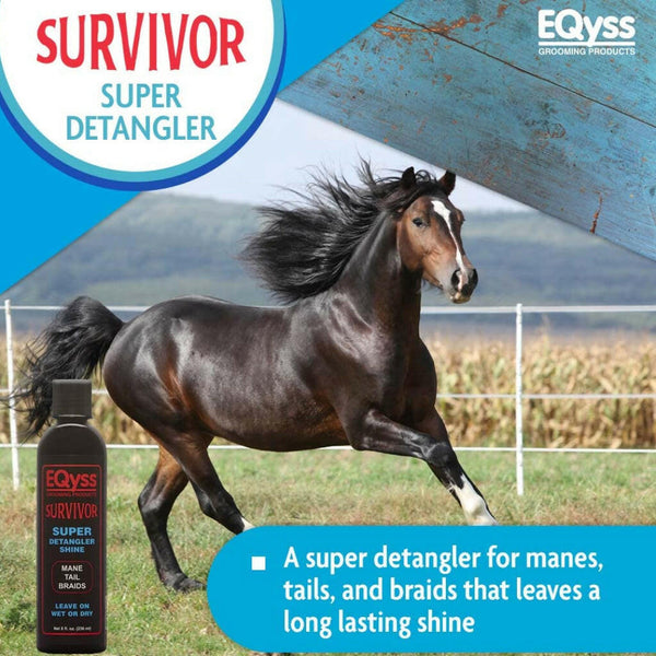 EQyss Grooming Products Survivor Super Detangler & Shine for Horses (8 oz)