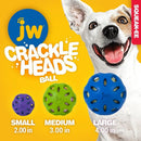 JW Pet Crackle Heads Ball Toy For Dogs- Assorted Colors