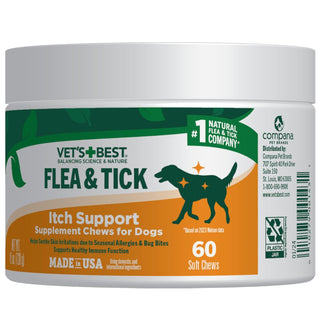 Vet's Best Flea & Tick Itch Support Supplement for Dogs (60 soft chews)