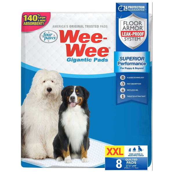 Four Paws Wee-Wee Superior Performance Gigantic Dog Pee Pads -27.5"x44"