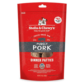 Stella & Chewy's Purely Pork Dinner Patties Freeze-Dried Raw Food for Dogs (14 oz)