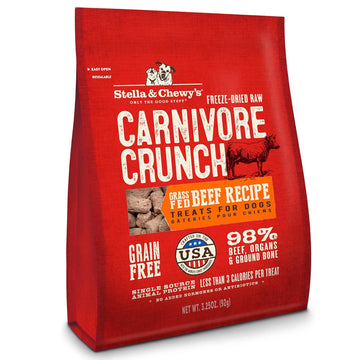 Stella & Chewy's Carnivore Crunch Grass-Fed Beef Recipe Freeze-Dried Raw Dog Treats (3.25 oz)