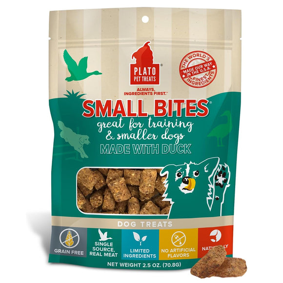 Plato Small Bites Grain-Free Duck Dogs Treats