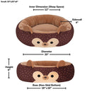 Squishmallows Plush Bolster Pet Bed -Hans the Hedgehog