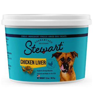 Stewart Chicken Liver Freeze-Dried Treats For Dog (1.5 oz)