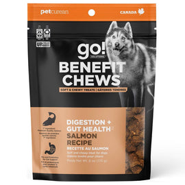 Go! Solutions Benefit Chews Digestion + Gut Health Salmon Recipe Soft & Chewy Treats for Dogs (6 oz)