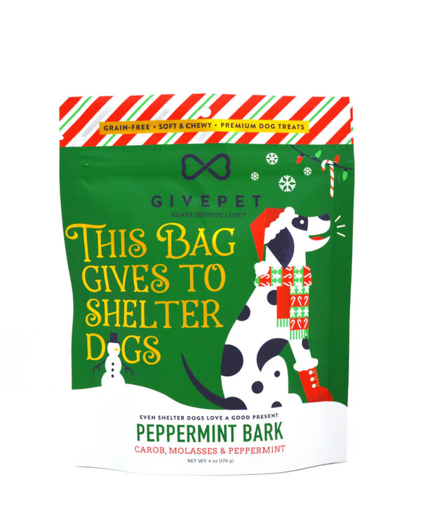 GivePet Peppermint Bark Carob, Molasses & Peppermint Flavor Dog Treats