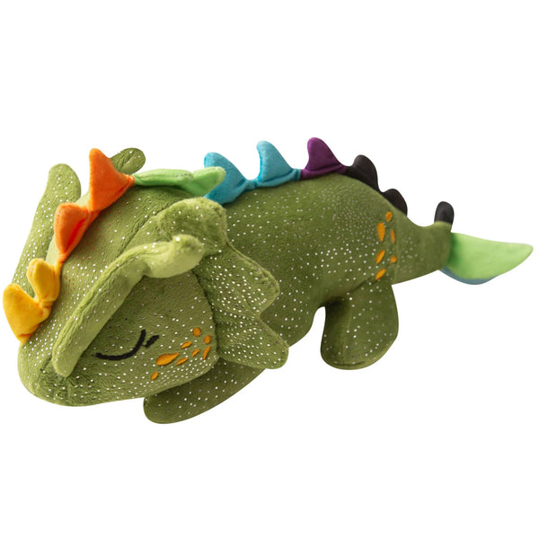 Snugarooz Drowsy Dragon Green Crinkle & Squeak Dog Toy (14")