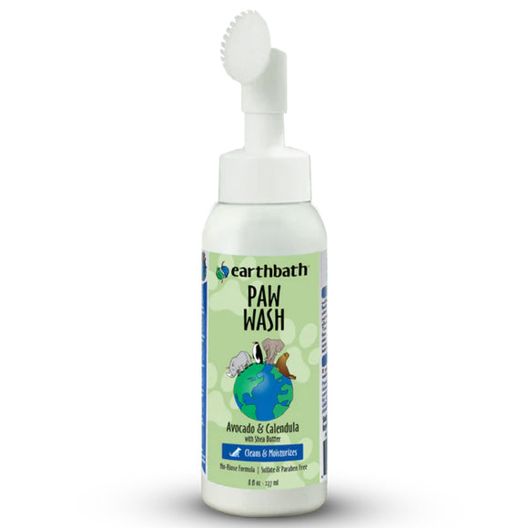 Earthbath Paw Wash with Scrubber Brush for Dogs & Cats (8 oz)