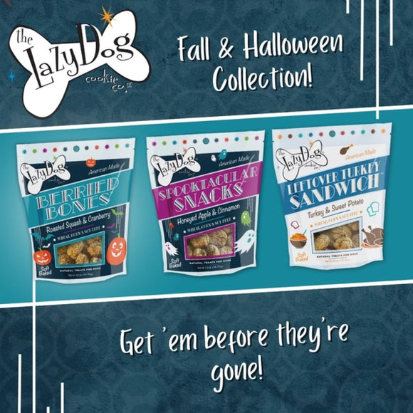 The Lazy Dog Cookie Co. Berried Bones Roasted Squash & Cranberry Soft-Baked Treats For Dogs (5 oz)