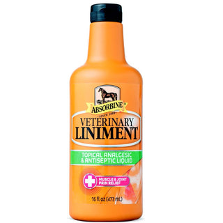 Veterinary liniment gel topical analgesic and an antiseptic liquid all in one. 