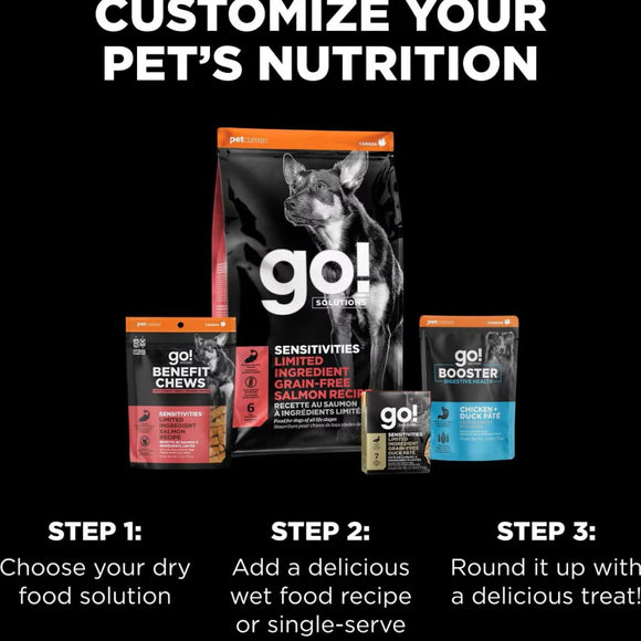 Go! Solutions Benefit Chews Sensitivies Limited Ingredient Salmon Recipe Soft & Chewy Treats for Dogs (6 oz)