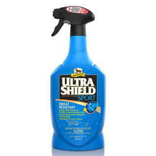Absorbine Ultrashield Sport is an equine insecticide that provides long-lasting pest protection for horses.