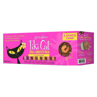 Tiki Cat Grill Grain-Free Wet Canned Food For Cats - Variety Pack (6 oz x 8 cans)