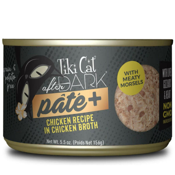 Tiki Cat wet food after dark pate chicken recipe in chicken broth