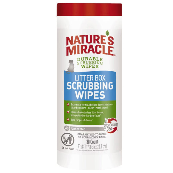 Nature's Miracle Litter Box Scrubbing Wipes (30 ct)