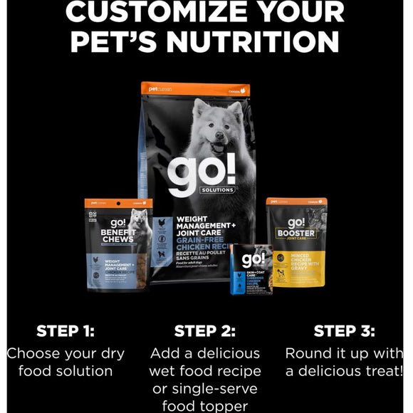 Go! Solutions Benefit Chews Weight Management + Joint Care Chicken Recipe Soft & Chewy Treats for Dogs (6 oz)