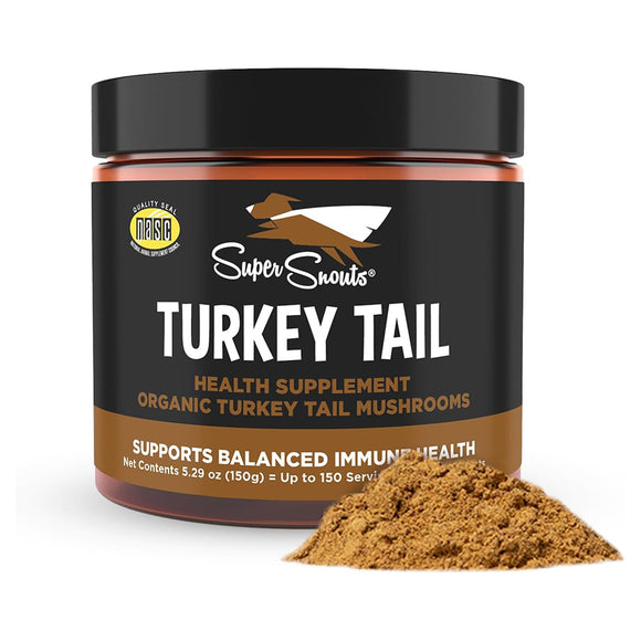 Super Snouts Turkey Tail Mushroom Organic Immune Health Supplement for Dogs & Cats