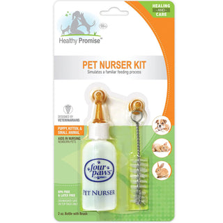 Four Paws Healthy Promise Nurser Bottle & Cleaning Brush For Pets