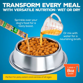 Brutus Broth "On the Go" Instant Chicken Bone Broth Sticks Hip & Joint Formula with Glucosamine for Dogs (5 count) - 0