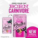 Tiki Cat Born Carnivore Broths Salmon in Broth with Meaty Bits Wet Food Toppper For Cats (1.3 oz x 12 pouches)