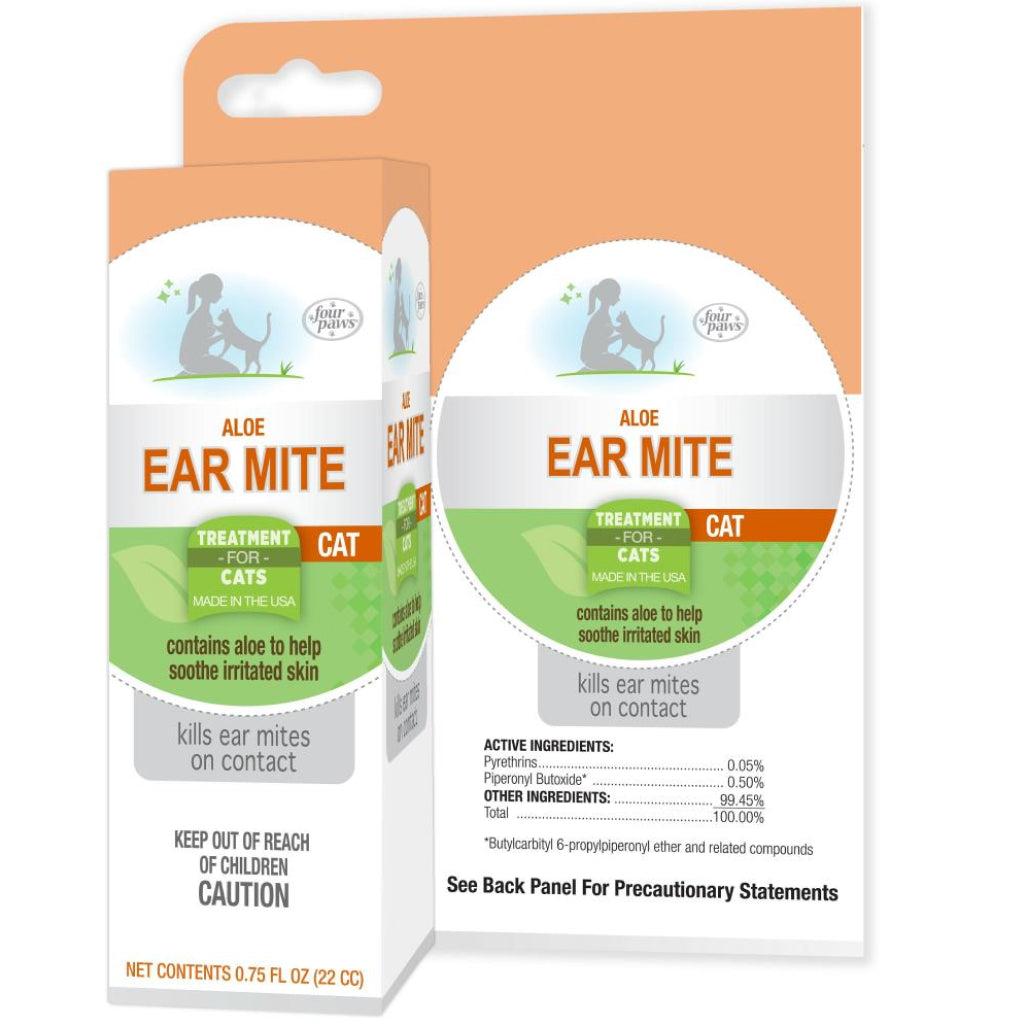 Four Paws Healthy Promise Aloe Ear Mite Treatment For Cats (0.75 oz)