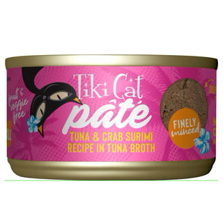 Tiki Cat Tuna & Crab Pate Grain-Free Wet Canned Food For Cats (2.8 oz x 12 cans)