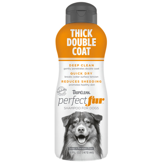TropiClean PerfectFur Thick Double Coat Shampoo for Dogs (16 oz)