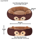 Squishmallows Plush Bolster Pet Bed -Hans the Hedgehog