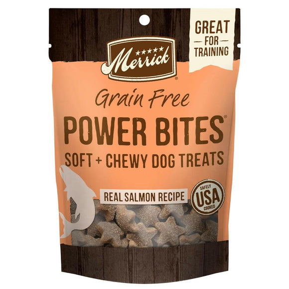 Power Bites Soft & Chewy Grain Free Real Salmon Dog Treats (6 oz)