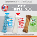 Nylabone Puppy Triple Pack Treat & Chew for Puppies- Variety Pack