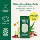Earth Rated Hypoallergenic Dog Grooming Wipes- White Tea & Basil Scented (100 count)