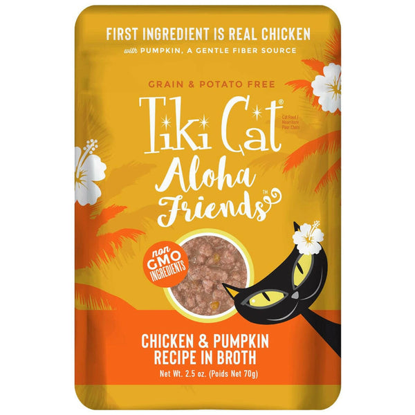 Tiki Cat Aloha Friends Chicken & Pumpkin Puree Wet Food For Cats (2.5 oz x 12 pouches)