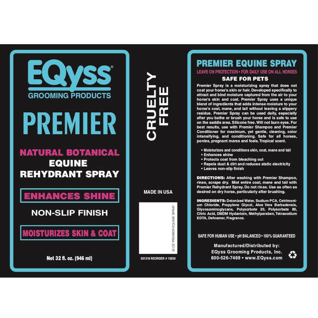 EQyss Grooming Products Premier Rehydrant Moisturizing Spray For Horse(32 oz)