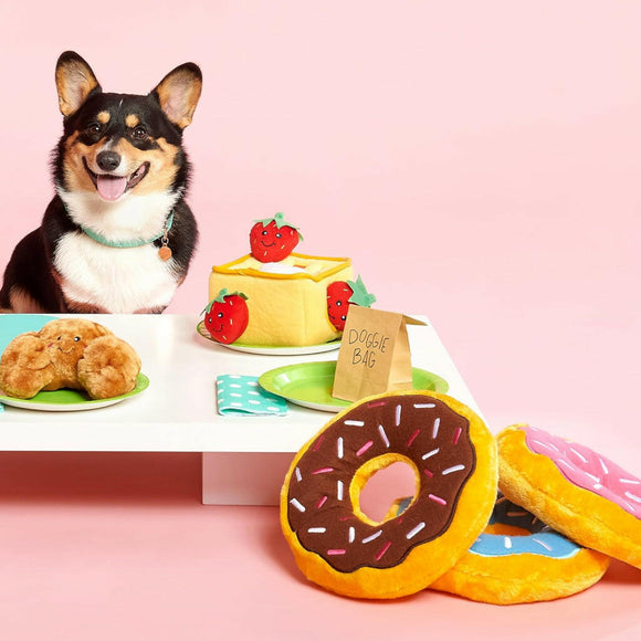 Zippy Paws Jumbo Donutz Interactive Squeaky Toy for Dogs