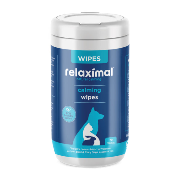 Stratford Relaximal Natural Calming Wipes for Dogs & Cats (70 ct)