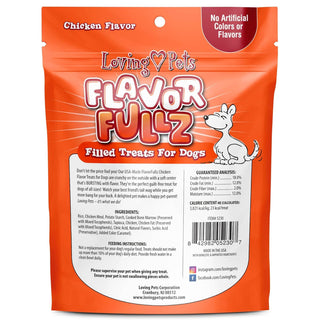 Loving Pets Flavorfullz Filled Chicken Flavor Treats for Dogs -6oz