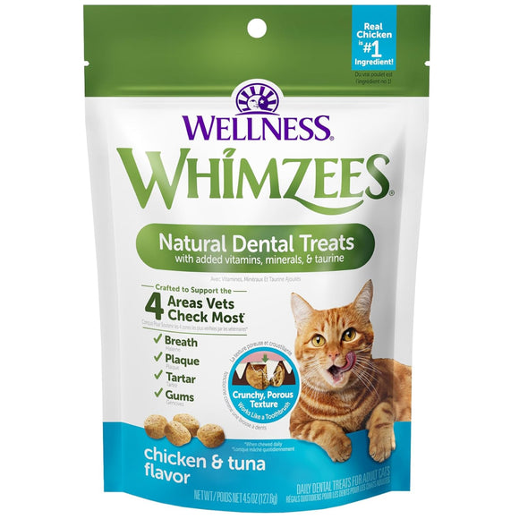 Whimzees by Wellness Natural Chicken & Tuna Dental Cat Treats