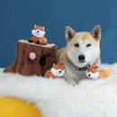 Zippy Paws Burrow Fox Stump Interactive Toy For Dog (Extra Large)