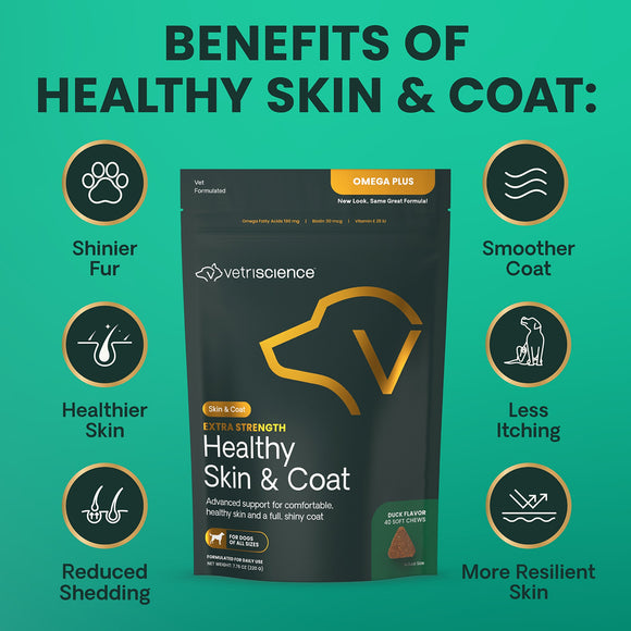 Extra Strength Healthy Skin & Coat Chews for Dogs