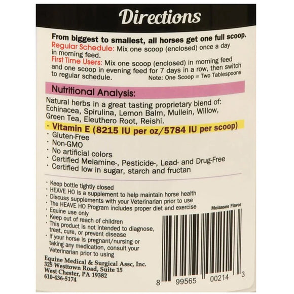 Heave Ho for Allergies, COPD & Coughing in Horses with Molasses