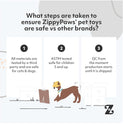 Zippy Paws Donutz Rainbow Interactive Squeaky Toy Dog (Medium)