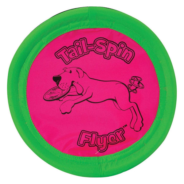 Booda Tail-Spin Flyer Soft Bite Frisbee Toy For Dogs- Color Varies