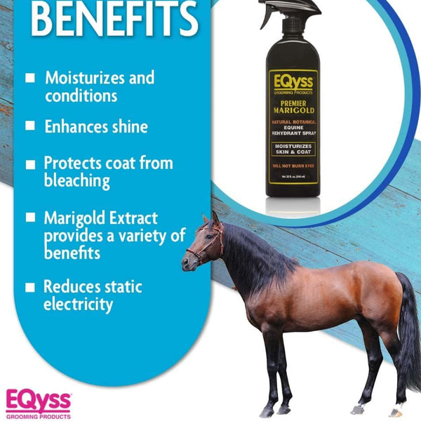 EQyss Groming Products Premier Marigold Moisturizing Rehydrant Spray for Horses (32 oz)