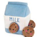 Zippy Paws Burrow Interactive Squeaky Hide and Seek Plush Milk and Cookies Toy For Dog