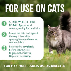 TropiClean Natural Flea & Tick No Rinse Shampoo for Cats (7.4 oz)