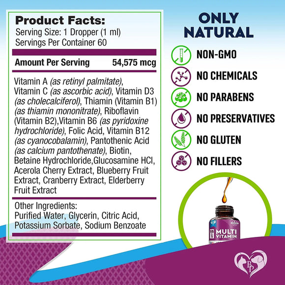 Beloved Pets 15-in-1 Multi Vitamin ABCD Complex for Dogs & Cats (2 oz)